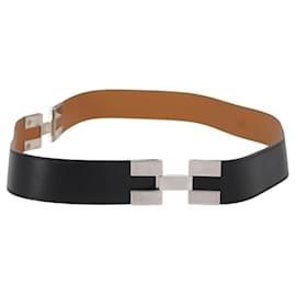 HERMES Gürtel aus Leder 29,5"" schwarz Auth 168765 - Hermès