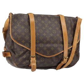 LOUIS VUITTON Borsa a Spalla Monogram Saumur 43 M42252 LV Auth ka1863