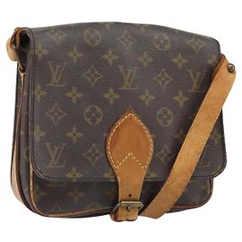 LOUIS VUITTON Borsa a Spalla Monogram Cartouchiere MM M51253 LV Auth ka1989