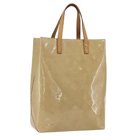 LOUIS VUITTON Monogram Vernis Reade MM Borsa a Mano Beige M91141 LV Auth 169234