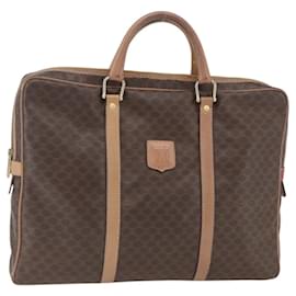 Céline Borsa da lavoro in tela Macadam CELINE in pelle PVC marrone e oro Auth 168602