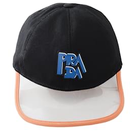 Prada Cap aus schwarzer Baumwolle