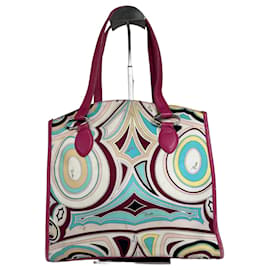 Borsa in pelle vintage Emilio Pucci multicolore