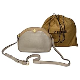 Céline Borsa a spalla in pelle bianca Celine Triomphe con stampa a serpente vintage