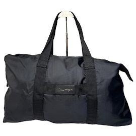 Borsa da viaggio vintage in poliestere Courreges nera
