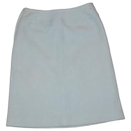 Falda Courrèges de algodón azul cielo estilo tweed - Courreges