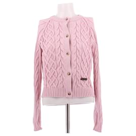 Maglione rosa in cotone con schiena aperta - Moschino