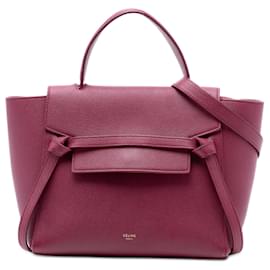 Rote Mikro-geprägte Kalbsleder-Gürteltasche von Celine - Céline