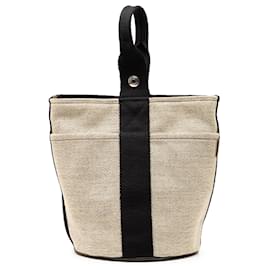Hermès Borsa in Toile Saxo PM Marrone