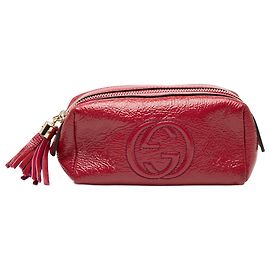 Pochette Cosmetica Soho in Vernice Rosa Gucci