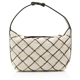 Borsa a spalla mini Wallace in tela intrecciata Bottega Veneta