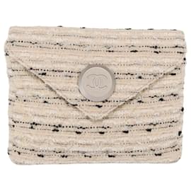 Chanel Clutch Vintage a Catena a Busta in Tweed Piccola