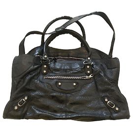Bolso de mano Balenciaga City Medio Negro de piel de cordero