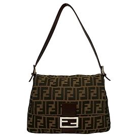 Borsa semi-a-spalla FENDI Mamma Bucket Zucca FF