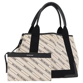 Borsa a mano BALENCIAGA in tela bianca e nera 339933 Auth bs33110