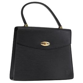 LOUIS VUITTON Borsa a Mano Epi Malesherbes Nera M52372 LV Auth 170100