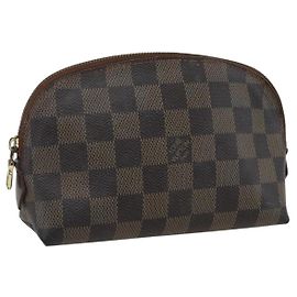 LOUIS VUITTON Pochette Cosmetica PM Damier Ebene N47516 Auth LV 169824