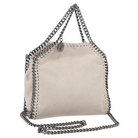 Autre Marque Stella MacCartney Chain Falabella Bag polyester 2way White 495151 Auth BA10096