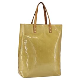 LOUIS VUITTON Monogram Vernis Reade MM Borsa a Mano Beige M91141 LV Auth ka2015