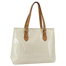 LOUIS VUITTON Borsa a Spalla Brentwood Monogram Vernis Perle M91512 LV Auth 170681