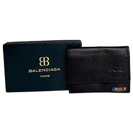 Vintage Balenciaga Leather Card Holder / Purse Black