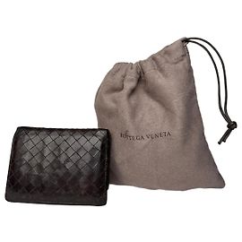 Vintage Bottega Veneta Intrecciato Leder Kartenhalter Braun