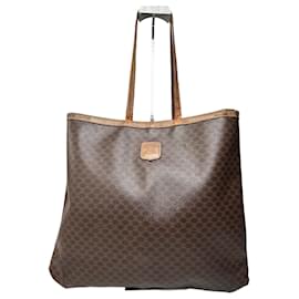 Borsa tote in pelle monogramma Triomphe vintage Celine Paris marrone - Céline