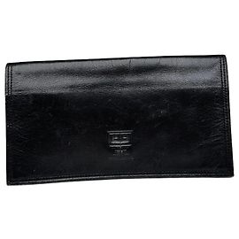 Portacarte / Clutch in pelle con logo vintage Givenchy Nero