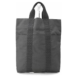 Borsa Tote Airline in tela grigia Her Line di Hermès
