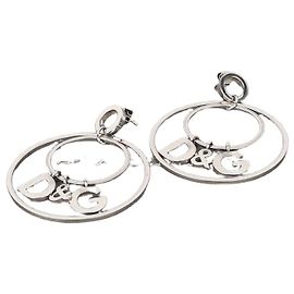 Dolce & Gabbana Orecchini a doppio anello con logo Dolce & Gabanna degli anni 2000