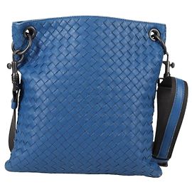Borsa Messenger Piatta Bottega Veneta Intrecciato Nappa Media