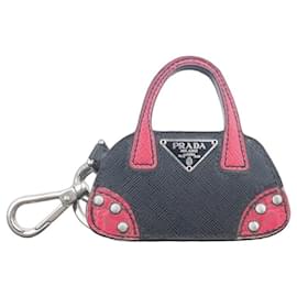 Portachiavi in pelle Saffiano di Prada