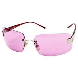 Gafas de sol sin montura CC logo rosa tintado Chanel 4026