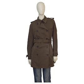 Cappotto trench in cotone khaki Burberry London per donne, taglia UK 10 USA 8