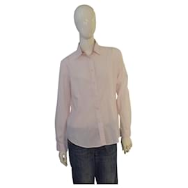 Camicia in cotone rosa con rifiniture Nova Check di Burberry Londra Taglia L | Blusa con bottoni per donne