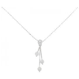 Autre Marque Collana in oro bianco K14 e diamanti