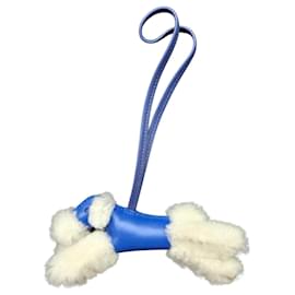 HERMES Buddy Bag Charm in Blue and White - Hermès