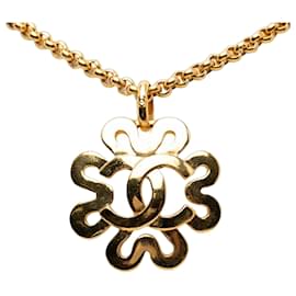 Collana Vintage Placcata Oro Chanel Coco Mark