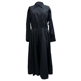 Vestido camisa midi de manga larga Elenor en algodón negro de Tory Burch