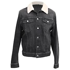 Giacca di denim con colletto rasato Dior in cotone nero