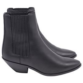West 45 Chelsea-Stiefel aus schwarzem Leder von Saint Laurent