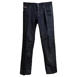 Dolce & Gabbana Straight Leg Jeans in Navy Blue Denim