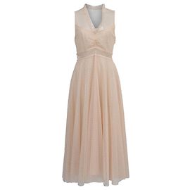 Vestido Midi Cassy en Poliéster Rosa de Sandro Paris
