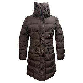 Abrigo Puffer Vos de Moncler con Bolsillos en Poliamida Marrón