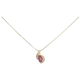 Autre Marque Collana in diamante e granato Au750