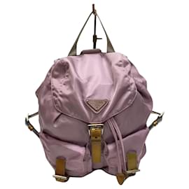 Prada Pink Nylon Logo Rucksack