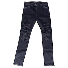 Vaqueros Christopher Kane Negros Grises Algodón Talla 28