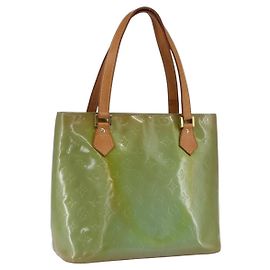 LOUIS VUITTON Borsa a Mano Monogram Vernis Houston Blu Baby M91005 LV Auth bs33150