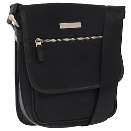 Borsa a spalla in nylon nero e argento autentica BURBERRY bs32780
