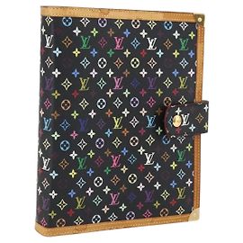 LOUIS VUITTON Copertura Agenda GM Multicolore Pianificatore Giornaliero Nera R20893 Auth 169786SAV